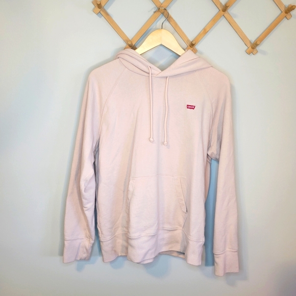 Levi's Blush Pink Hooded Sweatshirt Medium - Picture 1 of 10